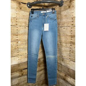 KANCAN HIGH RISE LIGHT WASH SUPER SKINNY CASUAL CLASSIC STRETCH ANKLE JEANS